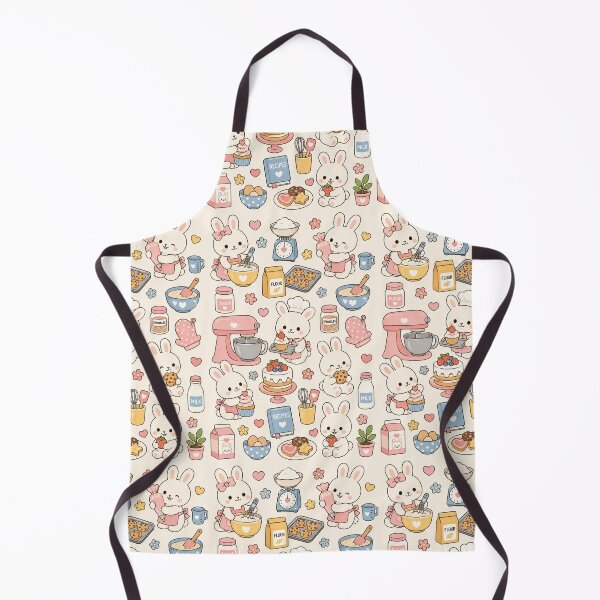 Item preview, Sweet bunnies baking cookies Kawaii designed and sold by Soft Berry Studio.