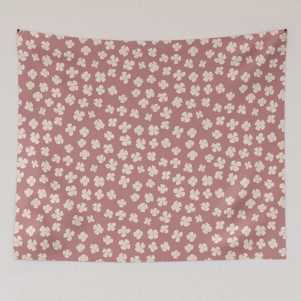 Item preview, Retro Wildflower Floral Pattern | Cream Meadow Flowers on Blush Pink designed and sold by hayleyhackler.