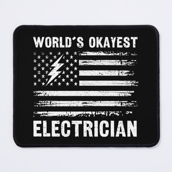 Item preview, World's Okayest Electrician - Funny Patriotic American Flag designed and sold by Dmetalx Art Apparel.