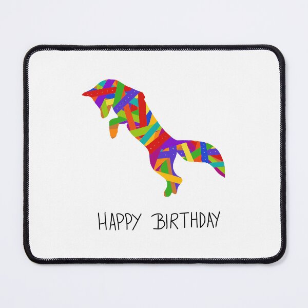 Item preview, Birthday Ribbon jumping Fox designed and sold by Ana Gorozpe.