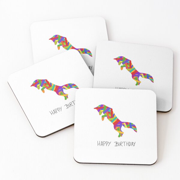 Item preview, Birthday Ribbon jumping Fox designed and sold by Ana Gorozpe.