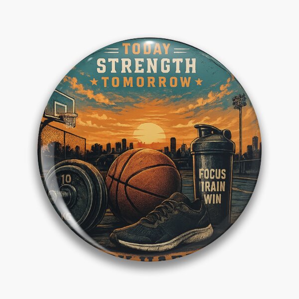 Item preview, Discipline-Today-Strength-Tomorrow-Gym-and-Basketball-Motivational designed and sold by Arties4Bread⭐⭐⭐⭐⭐.