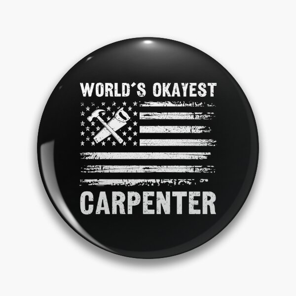 Item preview, World´s Okayest Carpenter Vintage Patriotic American Flag designed and sold by Dmetalx Art Apparel.