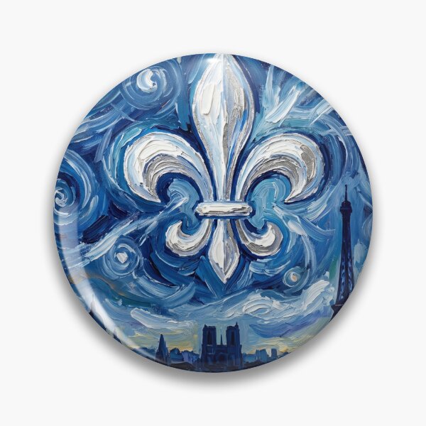 Item preview, Fleur De Lys Paris Van Gogh Starry Night Eiffel Tower French Art designed and sold by ProjectNoah.