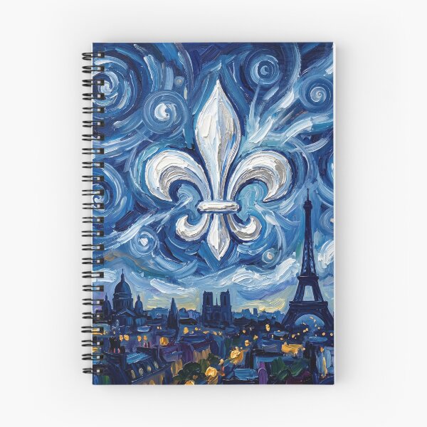 Item preview, Fleur De Lys Paris Van Gogh Starry Night Eiffel Tower French Art designed and sold by ProjectNoah.