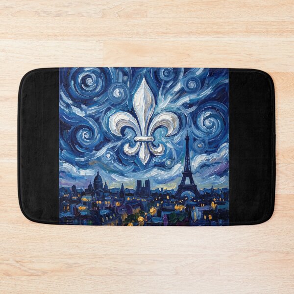 Item preview, Fleur De Lys Paris Van Gogh Starry Night Eiffel Tower French Art designed and sold by ProjectNoah.