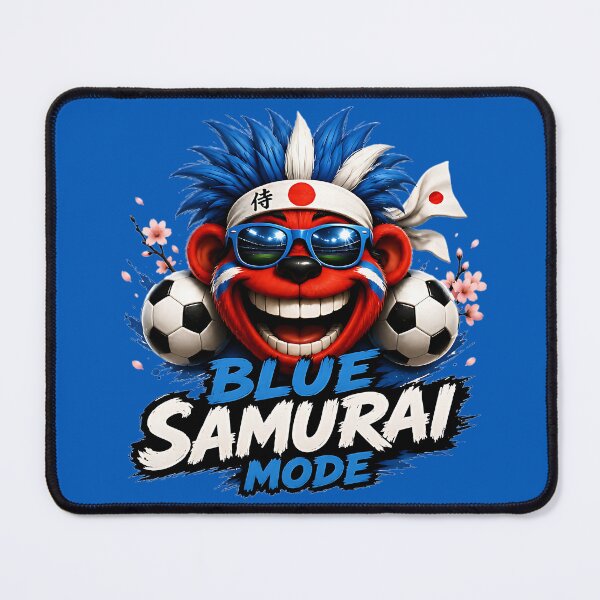 Item preview, Blue Samurai Mode Japan Football Wooligan designed and sold by WabiSabiSjak.