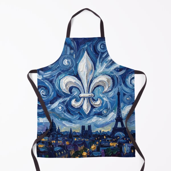 Item preview, Fleur De Lys Paris Van Gogh Starry Night Eiffel Tower French Art designed and sold by ProjectNoah.