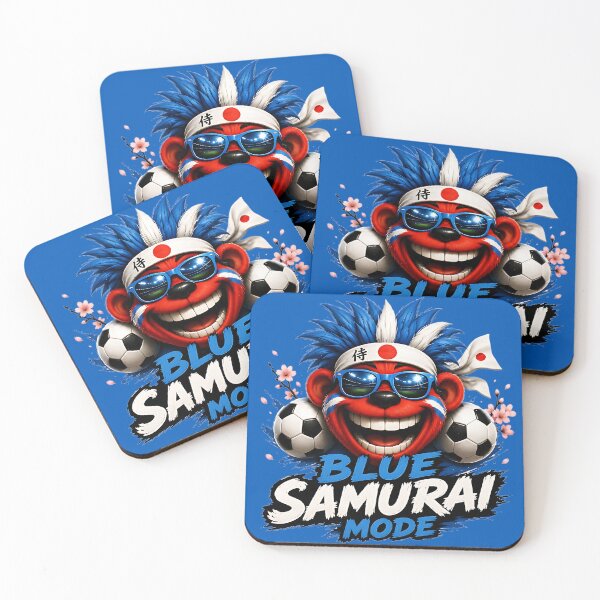 Item preview, Blue Samurai Mode Japan Football Wooligan designed and sold by WabiSabiSjak.