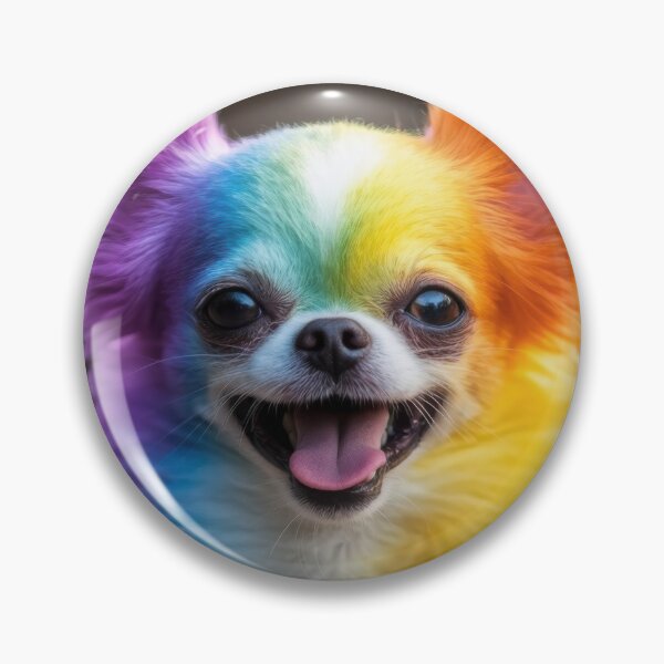 Item preview, Rainbow Long Haired Chihuahua Running Joyfully designed and sold by Cerafus.