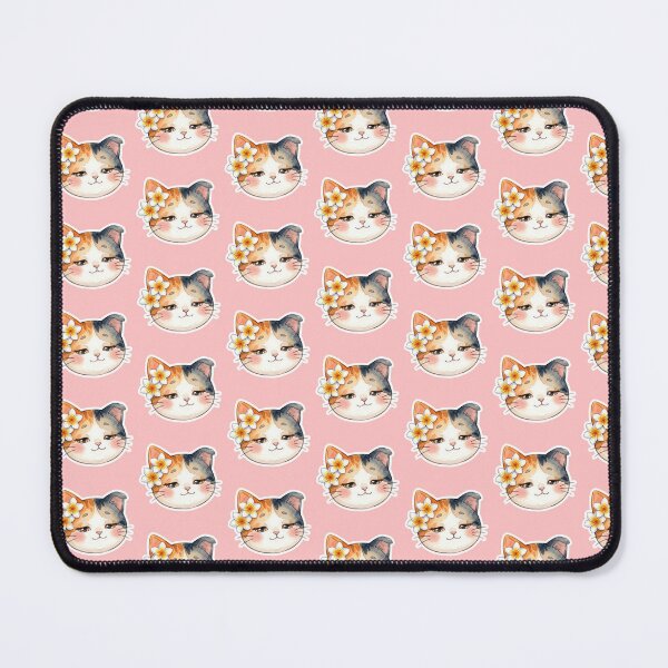Item preview, Sleepy Lani – Cozy Pastel Calico Cat Relax Sticker designed and sold by LaniDigitalNook.