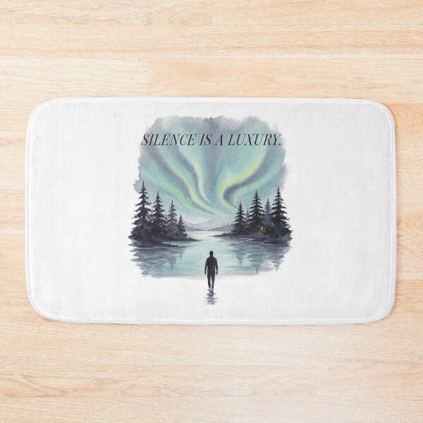 Item preview, Silence Is A Luxury Aurora Borealis Watercolor Art | Nature Lover Gift designed and sold by Cool-cat-art.