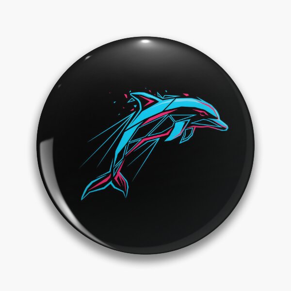 Item preview, Cyber Ocean Dolphin Geometric Splash designed and sold by SoftStyleStudio ⭐⭐⭐.