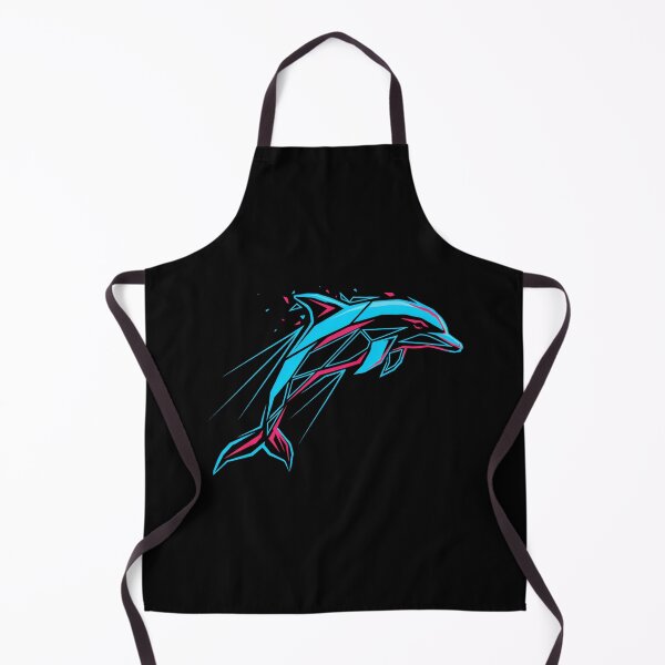 Item preview, Cyber Ocean Dolphin Geometric Splash designed and sold by SoftStyleStudio ⭐⭐⭐.