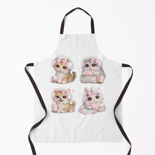 Item preview, Cute Kawaii Pastel Gamer Animals Gaming Kittens designed and sold by Digistore1221.