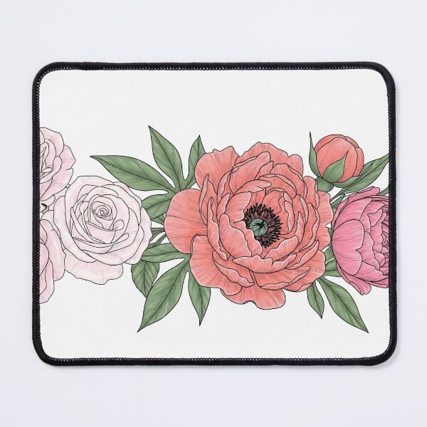 Item preview, Peonies and Roses Botanical Illustration designed and sold by PixorStudio.
