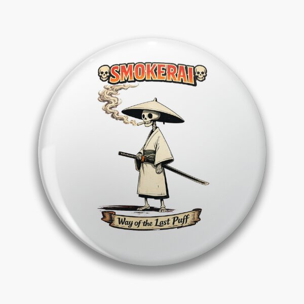 Item preview, Smokerai – Way of the Last Puff Skeleton Samurai designed and sold by Newthingzy.
