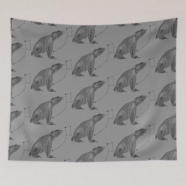 Item preview, Ursa Minor Constellation Black Little Bear Star Art designed and sold by JAMerArc.