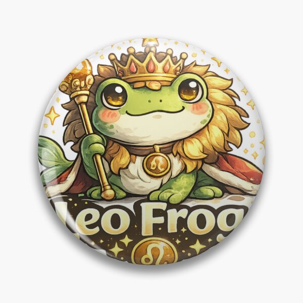 Item preview, Leo Frog Sticker | Cute Zodiac Animal Sticker | Astrology Gift designed and sold by CozypagesStudio.