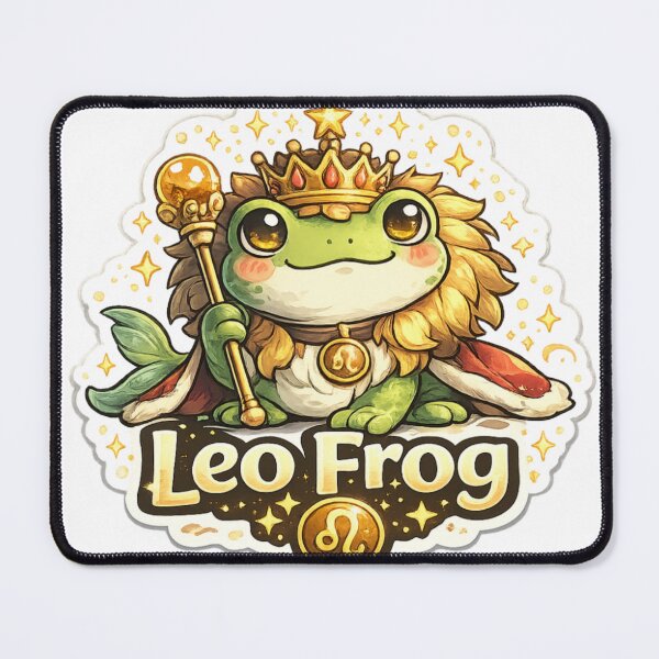 Item preview, Leo Frog Sticker | Cute Zodiac Animal Sticker | Astrology Gift designed and sold by CozypagesStudio.