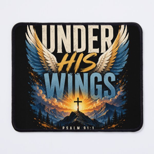 Item preview, Under His Wings Psalm 91:1 Christian Design designed and sold by DAIL STUDIO.
