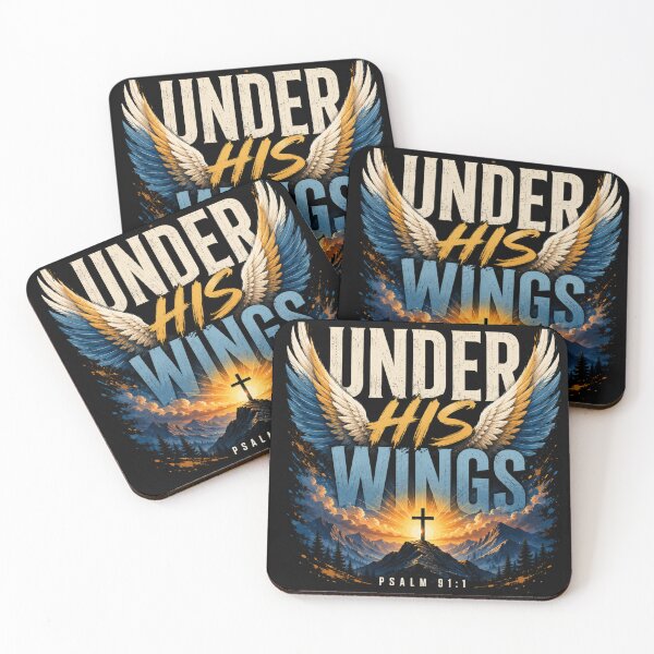 Item preview, Under His Wings Psalm 91:1 Christian Design designed and sold by DAIL STUDIO.