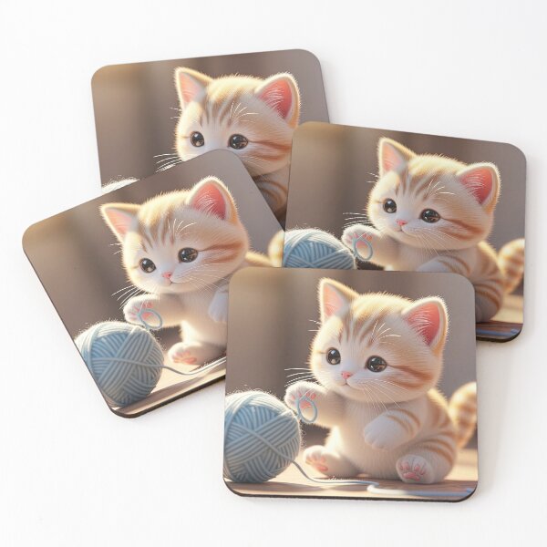 Item preview, Cute Kitten Playing With Yarn designed and sold by CuteKats.