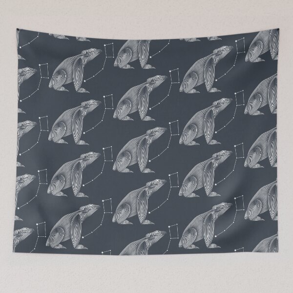 Item preview, Ursa Minor Constellation White Little Bear Star Art designed and sold by JAMerArc.