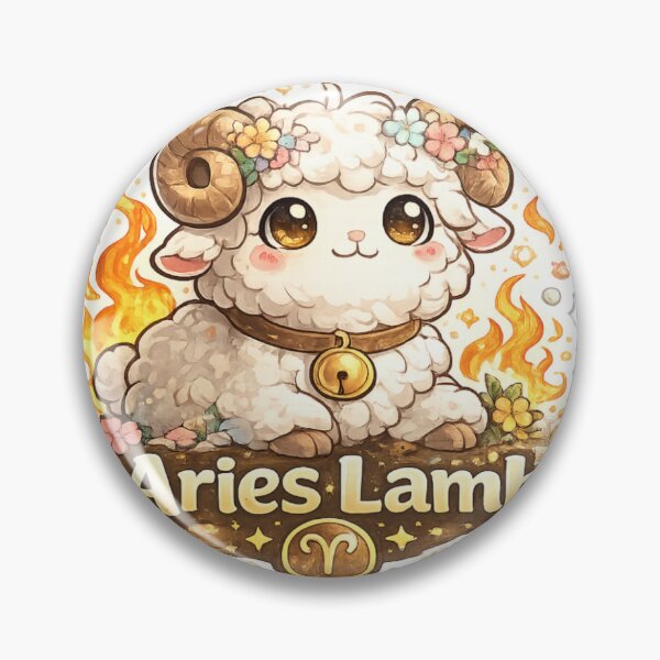 Item preview, Aries Lamb Sticker | Cute Zodiac Animal | Astrology Sticker designed and sold by CozypagesStudio.