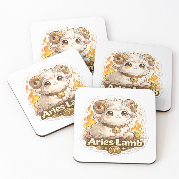 Item preview, Aries Lamb Sticker | Cute Zodiac Animal | Astrology Sticker designed and sold by CozypagesStudio.