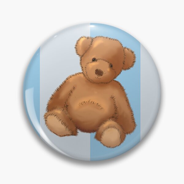 Item preview, Teddy bear on baby blue stripe designed and sold by OhNoNotAgain42.