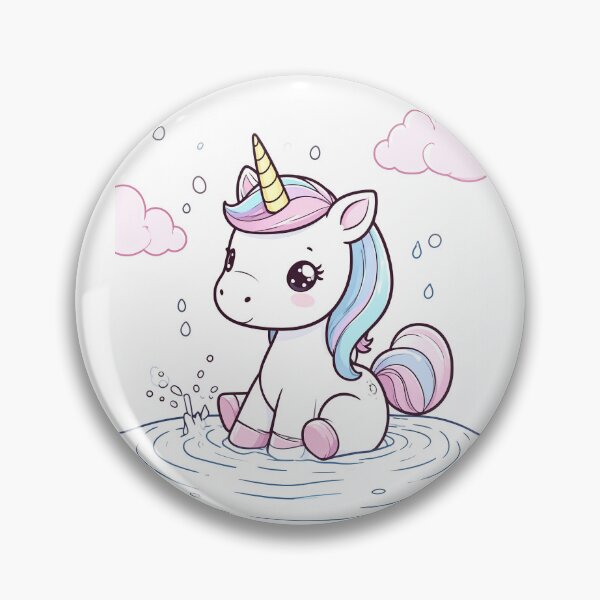 Item preview, Cute Unicorn playing in the water designed and sold by ShipDrop.