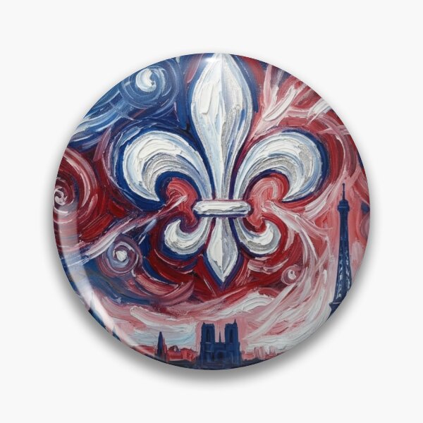 Item preview, Fleur De Lys Paris Bastille Day French Tricolor Van Gogh Eiffel Tower designed and sold by ProjectNoah.