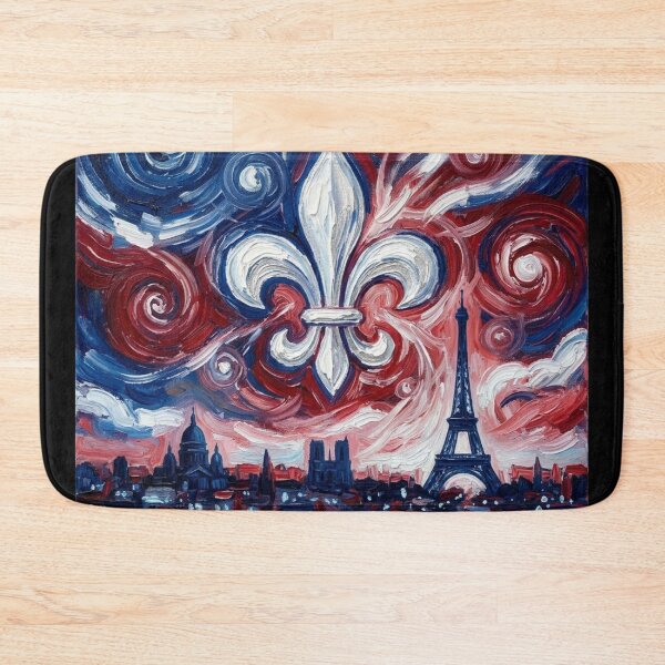 Item preview, Fleur De Lys Paris Bastille Day French Tricolor Van Gogh Eiffel Tower designed and sold by ProjectNoah.