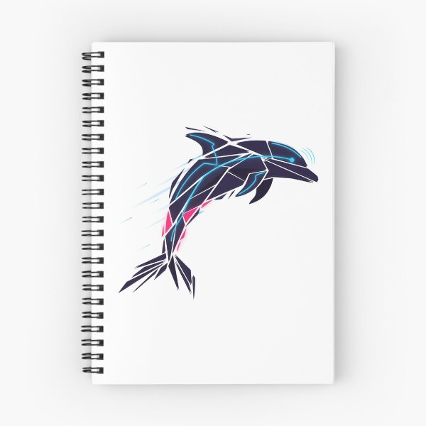 Item preview, Futuristic Neon Dolphin Ocean Runner designed and sold by SoftStyleStudio ⭐⭐⭐.