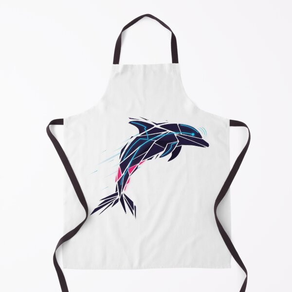 Item preview, Futuristic Neon Dolphin Ocean Runner designed and sold by SoftStyleStudio ⭐⭐⭐.