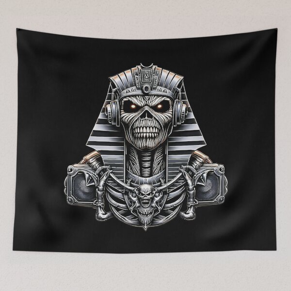 Item preview, Eddie Pharaoh Skull Metal Art designed and sold by DeimosArtIntl.