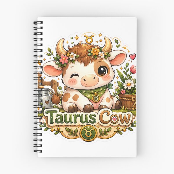 Item preview, Taurus Cow Sticker | Cute Zodiac Animal Sticker | Astrology Gift designed and sold by CozypagesStudio.
