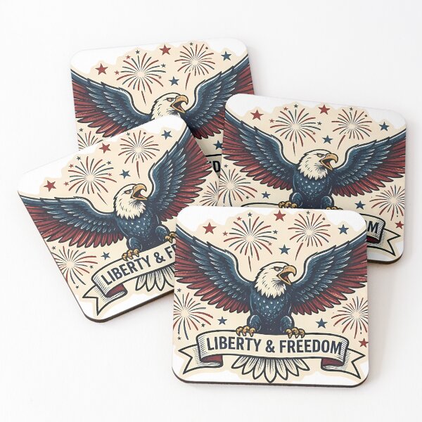 Item preview, 90s retro 4th of July sticker set vintage Independence Day clipart with cute kitsch pop art illustrations for American patriotic holiday celebration digital scrapbooking designed and sold by littleluckystuf.