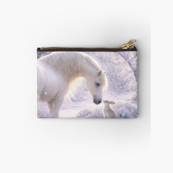 Item preview, Christmas Horse and Rabbit in Snowy Landscape designed and sold by Stephanie Laird.