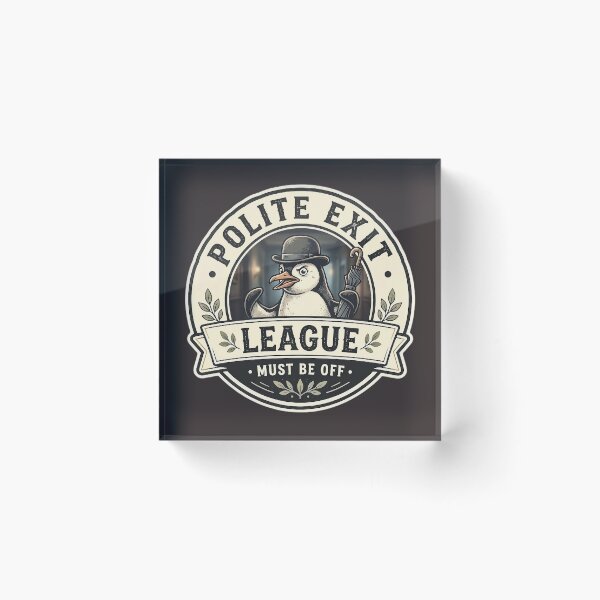 Item preview, Polite Exit League T-Shirt - Must Be Off Penguin Vintage Badge Logo Design  designed and sold by Halejo68.