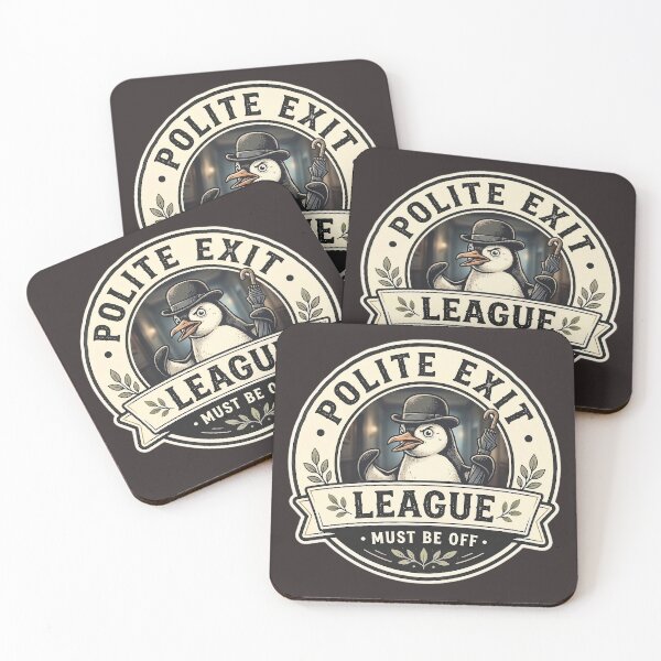 Item preview, Polite Exit League T-Shirt - Must Be Off Penguin Vintage Badge Logo Design  designed and sold by Halejo68.