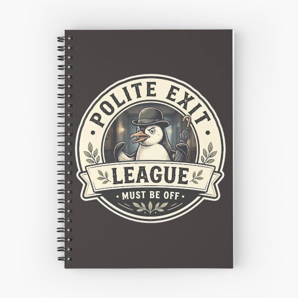 Item preview, Polite Exit League T-Shirt - Must Be Off Penguin Vintage Badge Logo Design  designed and sold by Halejo68.