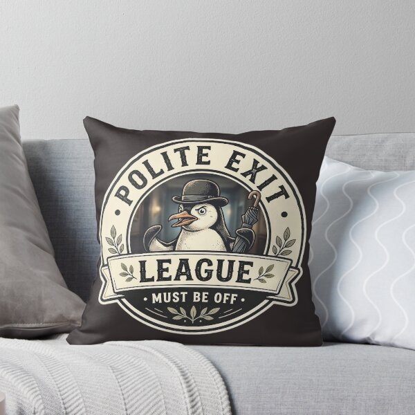 Item preview, Polite Exit League T-Shirt - Must Be Off Penguin Vintage Badge Logo Design  designed and sold by Halejo68.