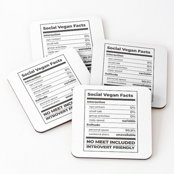 Item preview, Vegan Nutrition Label. Funny Vegan Humor Design designed and sold by BorysMano.