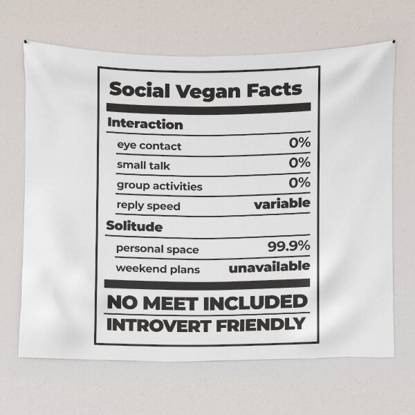 Item preview, Vegan Nutrition Label. Funny Vegan Humor Design designed and sold by BorysMano.