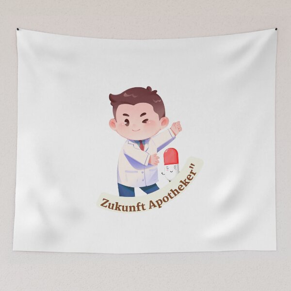 Item preview, Zukunft Apotheker Cute Future Pharmacist Chibi Sticker designed and sold by DoodleIntricate.
