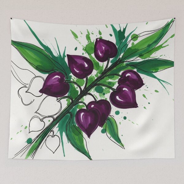 Item preview, Purple Physalis Botanical Study designed and sold by PixorStudio.