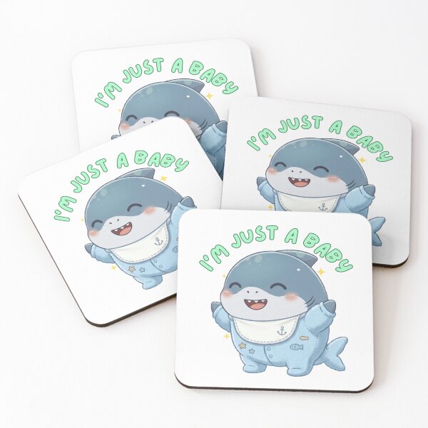 Item preview, Cute Baby Shark in Pajamas – Kawaii Shark Lover Design designed and sold by Nature's Chibis.
