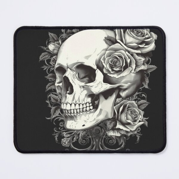 Item preview, Gothic Skull and Roses Tattoo Design designed and sold by ItzLacarth.